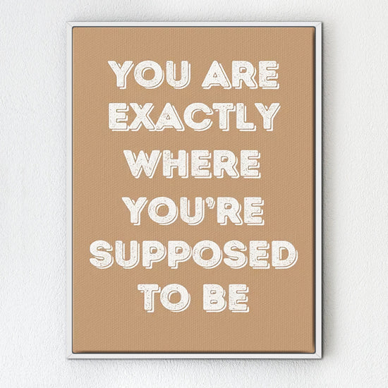white frame motivational poster canvas print