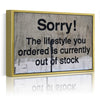 gold frame banksys statement canvas print