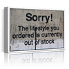 white frame banksys statement canvas print