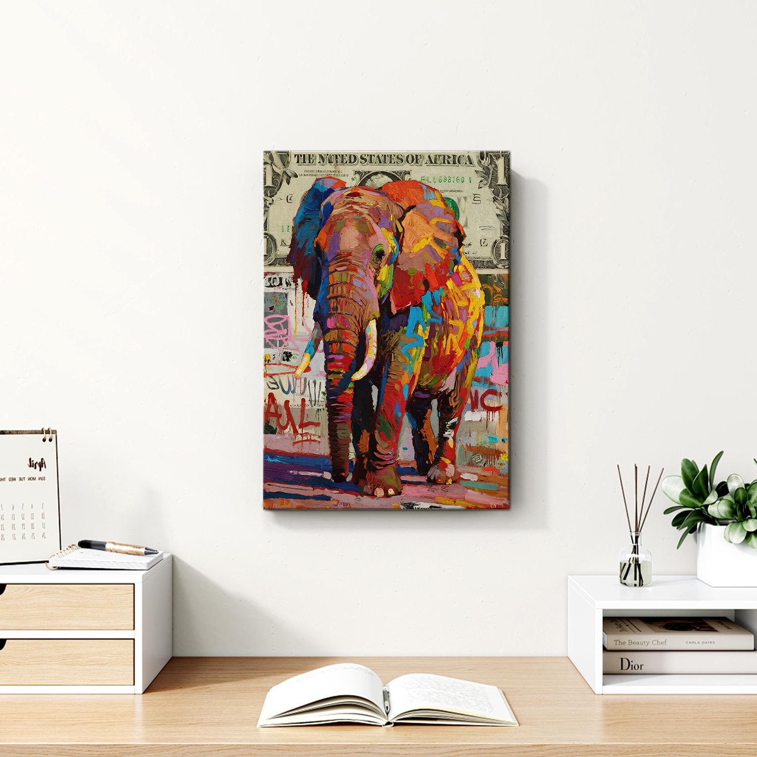 wall art canvas graffiti art elephant hang on the wall
