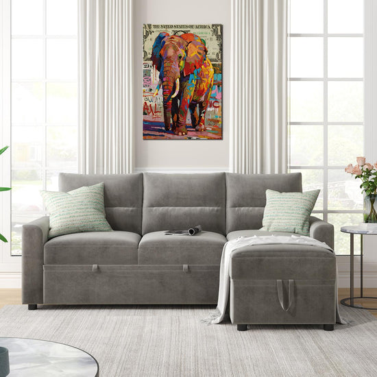 wall art canvas graffiti art elephant above the sofa