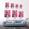 different size wall art canvas depicts skeleton in a suit